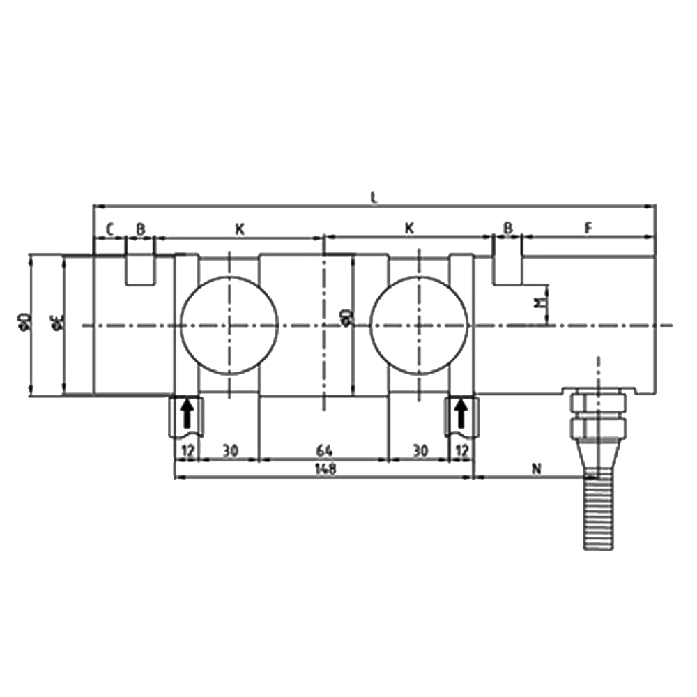 OS-804 Double Ended Shear Beam Load Cell